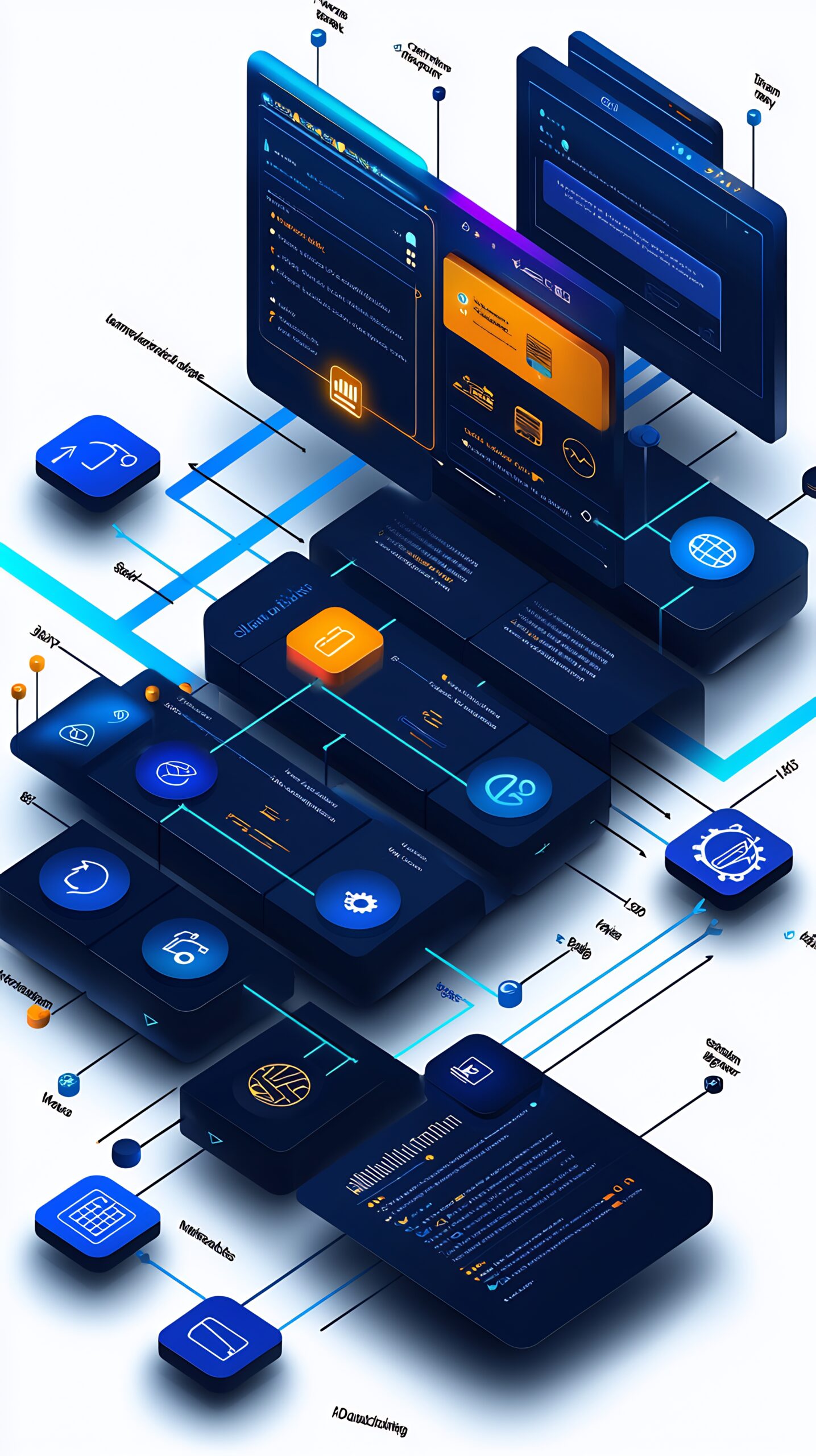 simple 2d infographic ecommerce sale strategy arrow icon flat visuals guide user through each